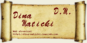 Dina Maticki vizit kartica
